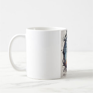 Watercolor Black Cat Halloween Mug 🎃 Gothic Kitty