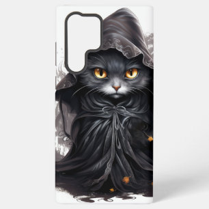 WATERCOLOR BLACK KITTEN DRESSED AS A WITCH SAMSUNG GALAXY CASE