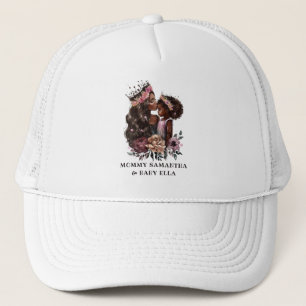 Watercolor Black Mum and Daughter (3) Trucker Hat