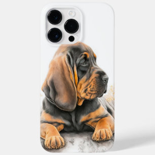 WATERCOLOR BLACK & TAN BLOODHOUND PUPPY DOG Case-Mate iPhone 14 PRO MAX CASE