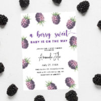 Watercolor Blackberry Baby Shower