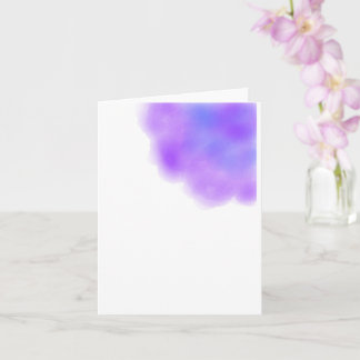 Watercolor bleu simple Folded Greeting Card