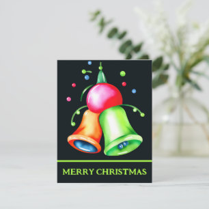 Watercolor Blob Bells - Christmas Card