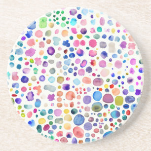 Watercolor blobs coaster
