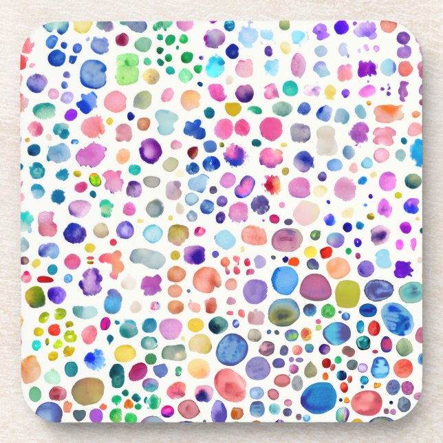 Watercolor blobs coaster (Front)