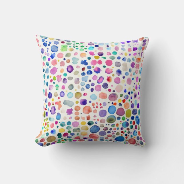 Watercolor blobs cushion (Front)