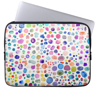 Watercolor blobs laptop sleeve