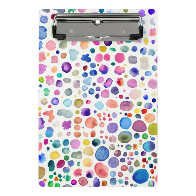 Watercolor blobs mini clipboard (Front)