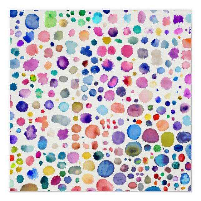 Watercolor blobs poster (Front)