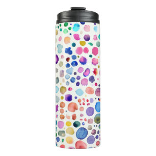 Watercolor blobs thermal tumbler