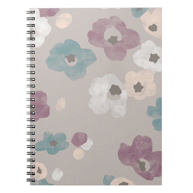 Watercolor Blooms Journal - Taupe (Front)