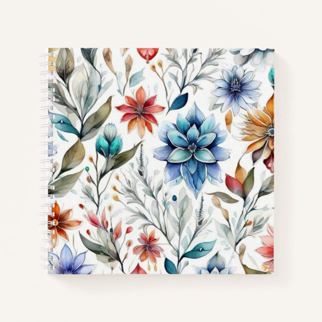 Watercolor Blossoms Notebook (Front)