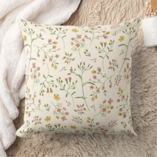 Watercolor Blossoms Pattern Cushion