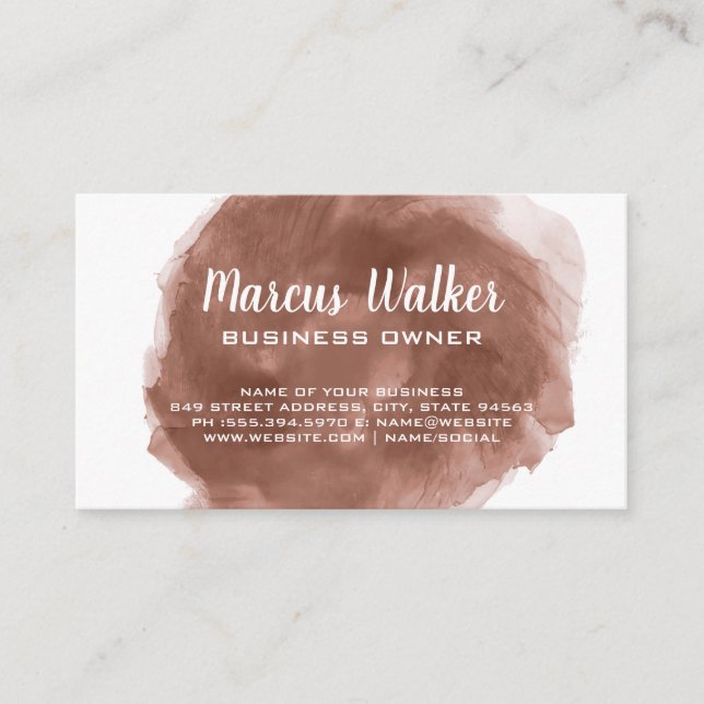 Watercolor Blot Business Card (Front)