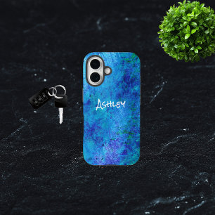 Watercolor Blue Abstract iPhone 16 Case