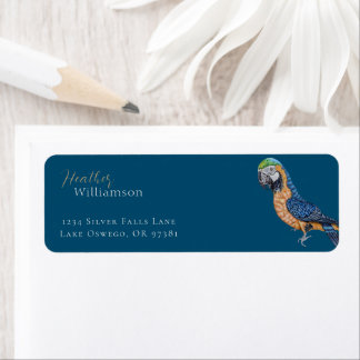 Watercolor Blue and Gold Macaw Parrot