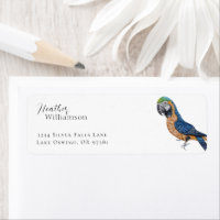 Watercolor Blue and Gold Macaw Parrot