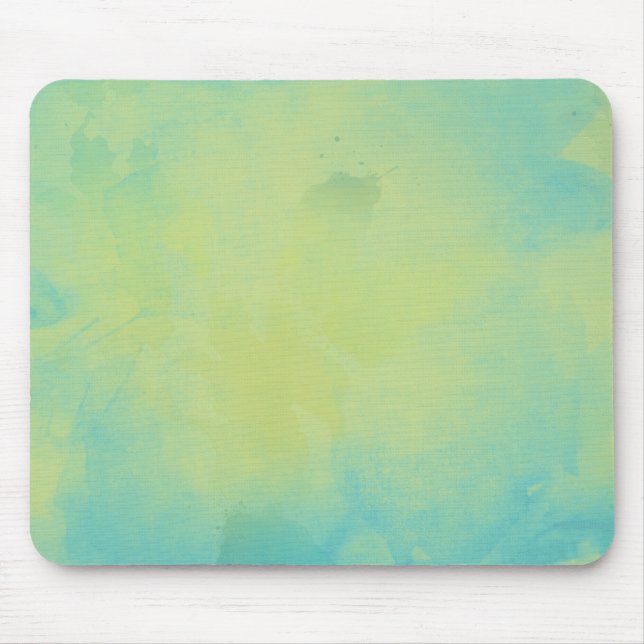 Watercolor Blue And Green Mouse Mat (Front)
