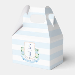 Watercolor Blue And White Coastal Wedding Favour Box