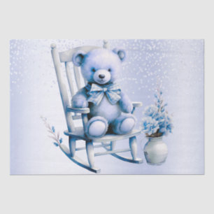 Watercolor Blue Baby Bear Tissue Paper
