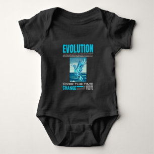 Watercolor Blue Bird Nature Art for kids Baby Bodysuit