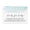 Watercolor Blue Book Request Invitation Insert
