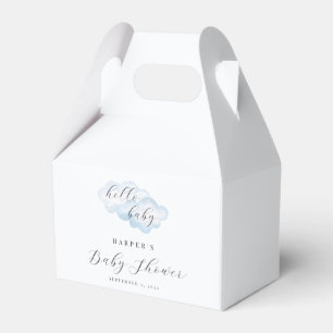 Watercolor Blue Cloud Baby Shower Favour Box