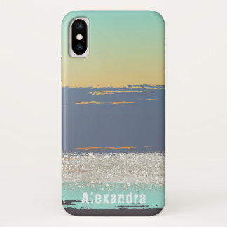 Watercolor Blue Custom iPhone X Case