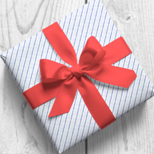 Watercolor Blue Diagonal Stripes Wrapping Paper