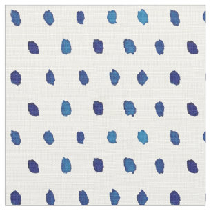 Watercolor Blue Dot Pattern Fabric