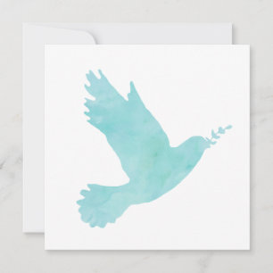 Watercolor Blue Dove Card