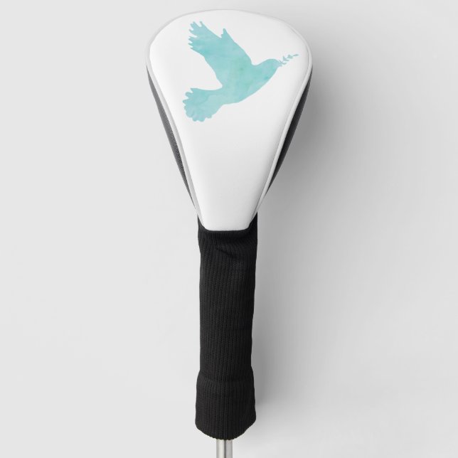 Watercolor Blue Dove Golf Head Cover (Front)