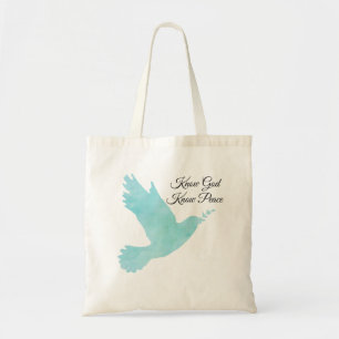 Watercolor Blue Dove Tote Bag
