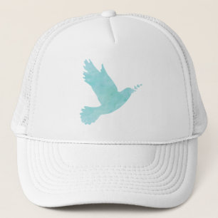 Watercolor Blue Dove Trucker Hat