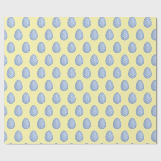 watercolor blue easter egg Wrapping Paper (Flat)