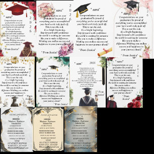 Watercolor Blue Gold Marble Agate Graduation Party Card
