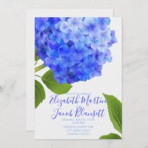 Watercolor Blue Hydrangea Wedding