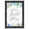 Watercolor Blue Hydrangeas Bridal Shower Welcome