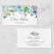 Watercolor Blue Hydrangeas | Floral Business Card