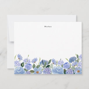 Watercolor Blue Hydrangeas Personalised Card