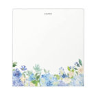 Watercolor Blue Hydrangeas Personalised Notepad