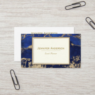 Watercolor Blue Marble Business Card