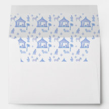 Watercolor Blue Nativity Christmas Personalised