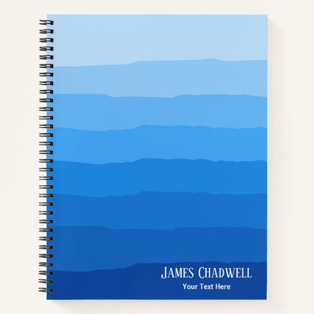 Watercolor Blue Notebook (Front)