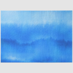 Watercolor Blue Ocean Sky Background Decoupage Tissue Paper