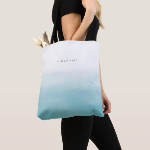 Watercolor Blue Ombre Tote Bag