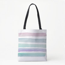 Watercolor Blue Purple Aqua Stripe Modern