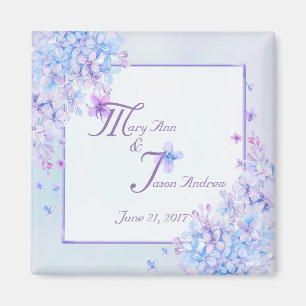 Watercolor Blue Purple Lilac Flower Magnet