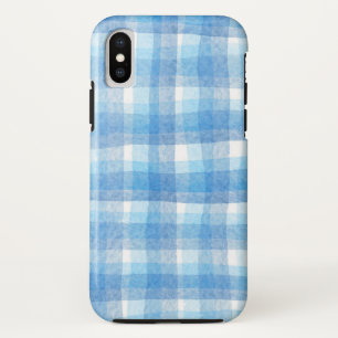Watercolor Blue Stripes iPhone X Case