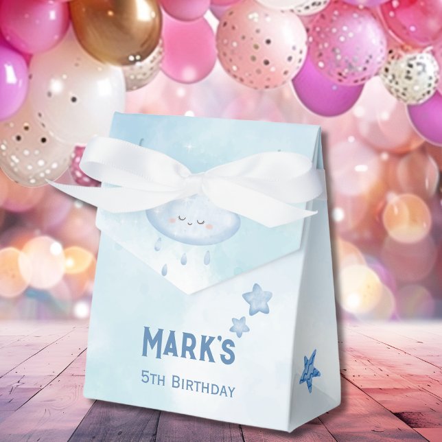 watercolor Blue teddy bear kids Favour Box (Creator Uploaded)